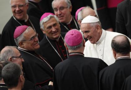 Vaticano, Papa Francesco incontra seminaristi e novizi